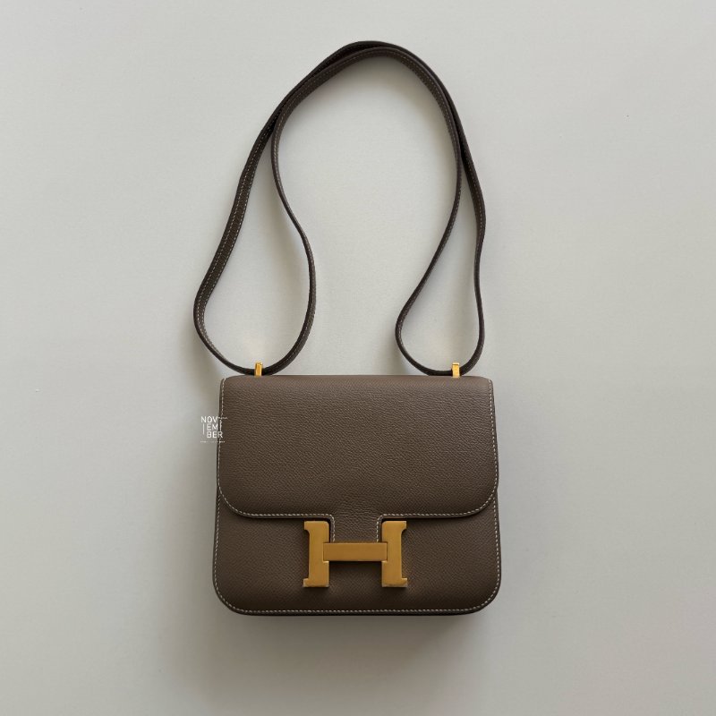 98新🫰🏻 Hermès 愛馬仕 Mini Constance 大象灰金釦-1