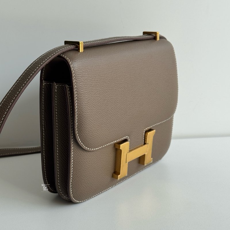 98新🫰🏻 Hermès 愛馬仕 Mini Constance 大象灰金釦-2