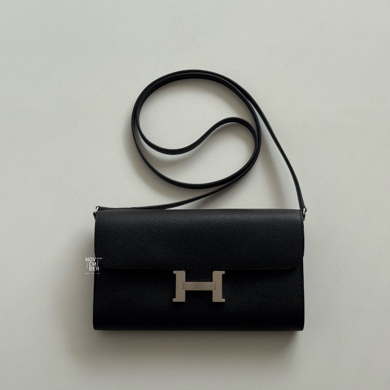 99新🆕 Hermès 愛馬仕 Constance To Go 黑色銀釦-0