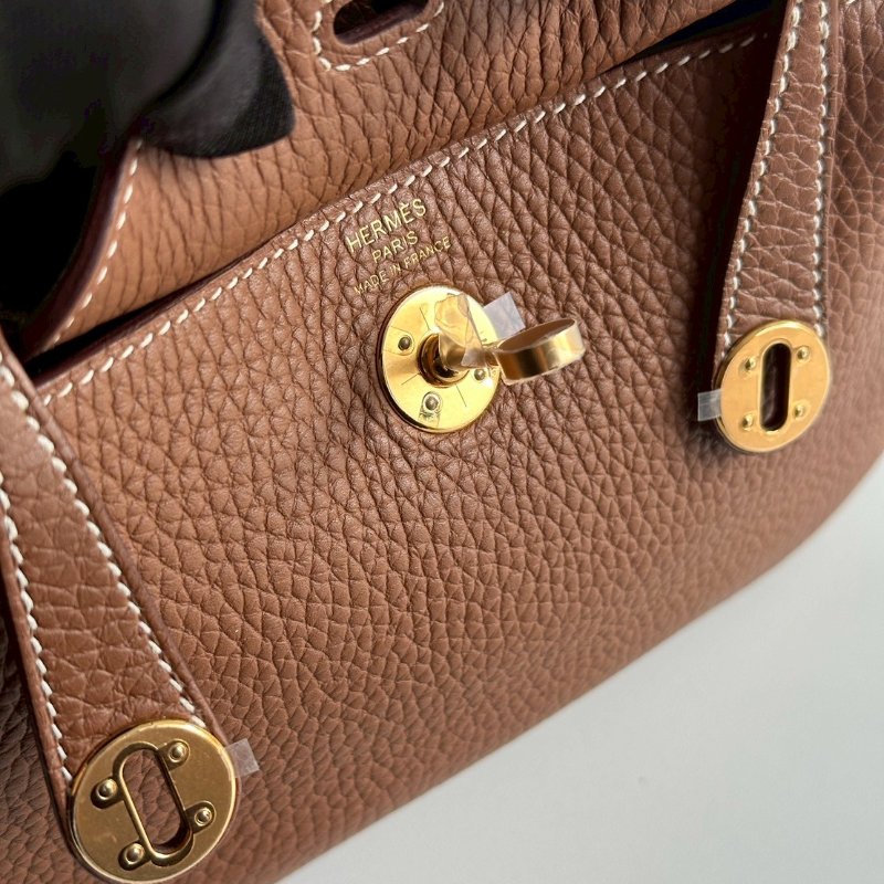 99新🆕 Hermès 愛馬仕 Mini Lindy 金棕金釦ㄧ代-8