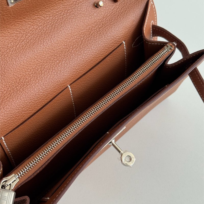 99新🆕 Hermès 愛馬仕 Kelly To Go 金棕銀釦-3