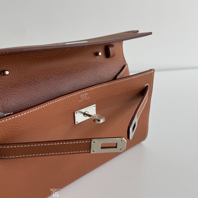 99新🆕 Hermès 愛馬仕 Kelly To Go 金棕銀釦-4