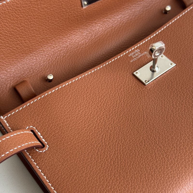 99新🆕 Hermès 愛馬仕 Kelly To Go 金棕銀釦-14