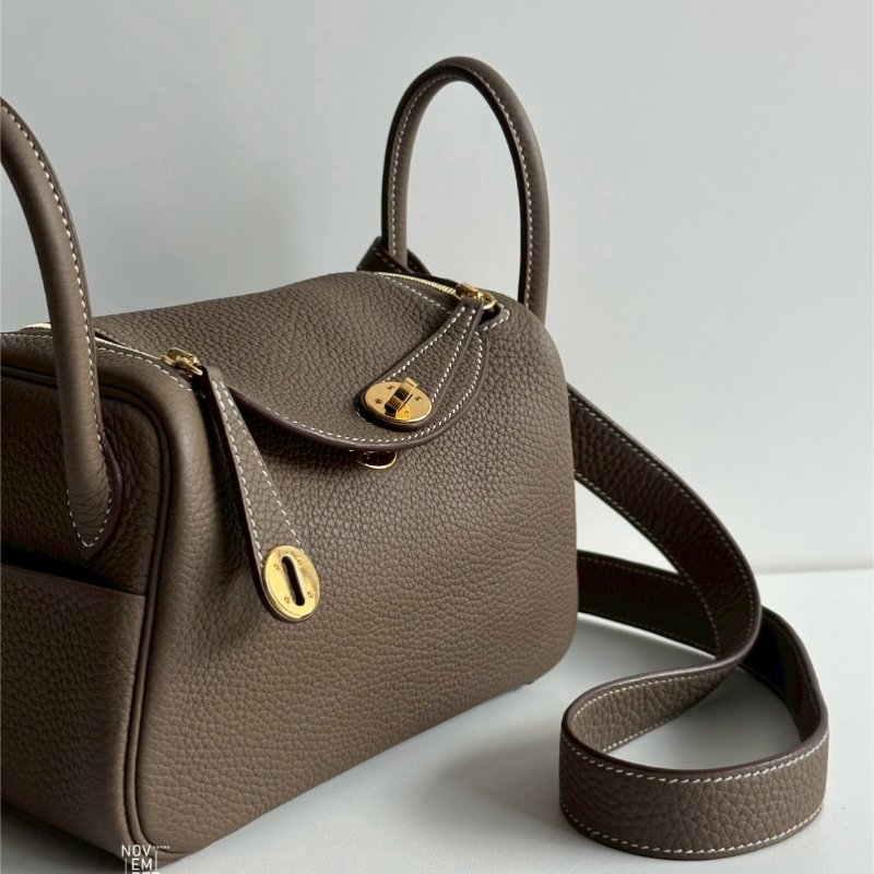 99新🆕 全配有購證🙌🏻 Hermès 愛馬仕 Mini Lindy 大象灰金釦一代-2