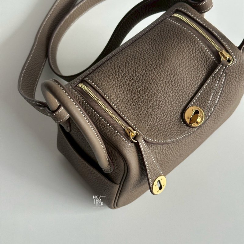 99新🆕 全配有購證🙌🏻 Hermès 愛馬仕 Mini Lindy 大象灰金釦一代-4