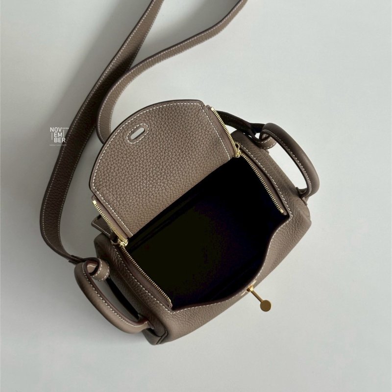 99新🆕 全配有購證🙌🏻 Hermès 愛馬仕 Mini Lindy 大象灰金釦一代-5