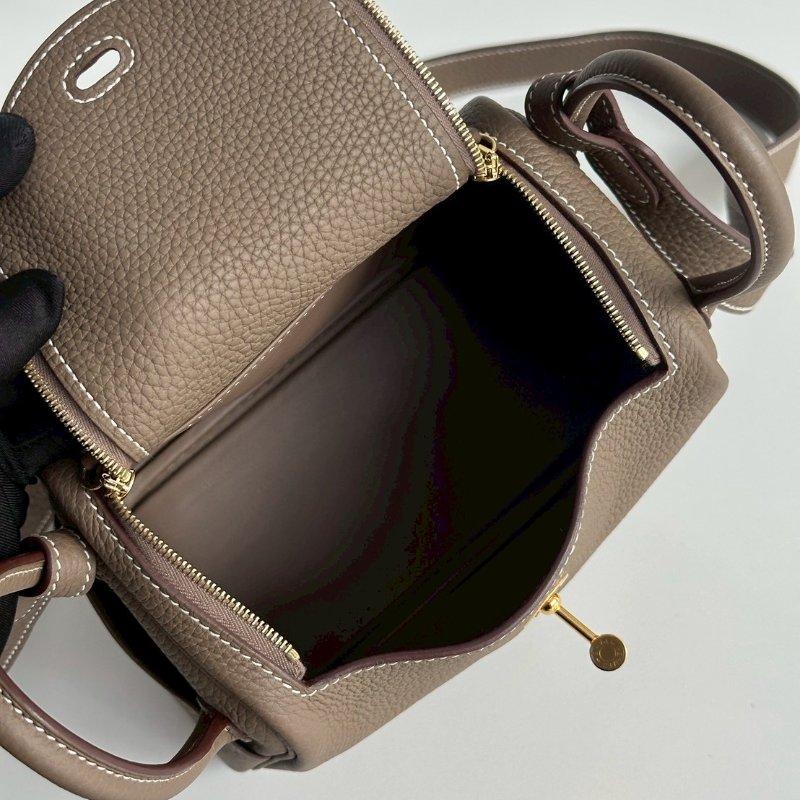 99新🆕 全配有購證🙌🏻 Hermès 愛馬仕 Mini Lindy 大象灰金釦一代-8