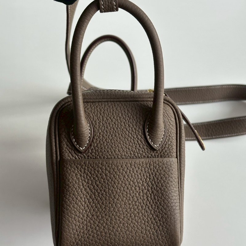 99新🆕 全配有購證🙌🏻 Hermès 愛馬仕 Mini Lindy 大象灰金釦一代-11