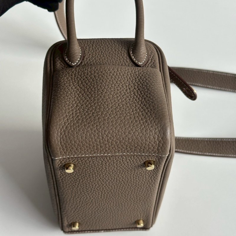 99新🆕 全配有購證🙌🏻 Hermès 愛馬仕 Mini Lindy 大象灰金釦一代-12