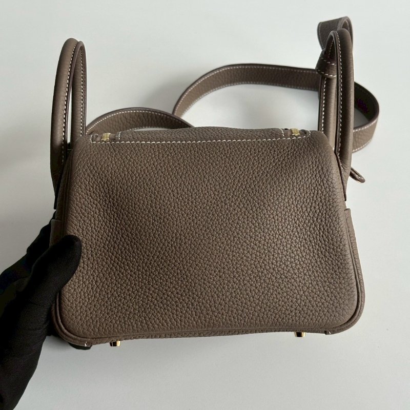 99新🆕 全配有購證🙌🏻 Hermès 愛馬仕 Mini Lindy 大象灰金釦一代-15