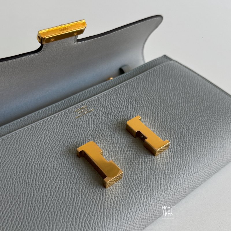 閒置新🫰🏻 Hermès 愛馬仕 Constance To Go 木偶灰金釦-3