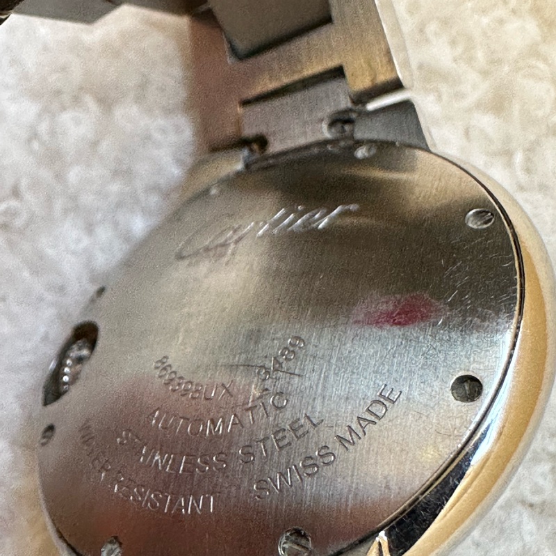 卡地亞/Cartier 藍氣球 33mm 白盤 鋼帶 自動機械錶 二手-3