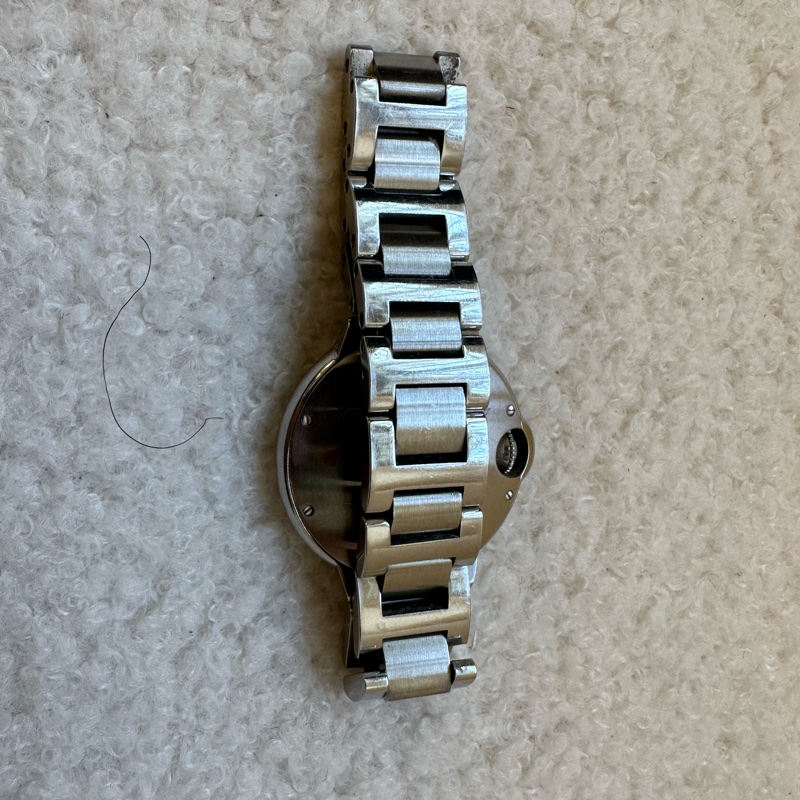 卡地亞/Cartier 藍氣球 33mm 白盤 鋼帶 自動機械錶 二手-9