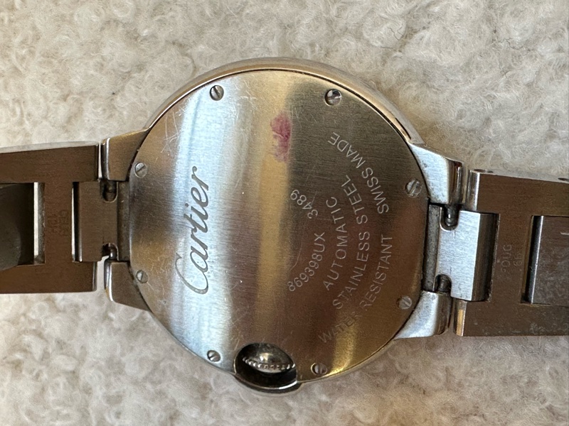 卡地亞/Cartier 藍氣球 33mm 白盤 鋼帶 自動機械錶 二手-15