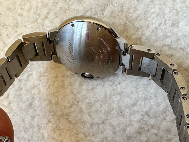 卡地亞/Cartier 藍氣球 33mm 白盤 鋼帶 自動機械錶 二手-21