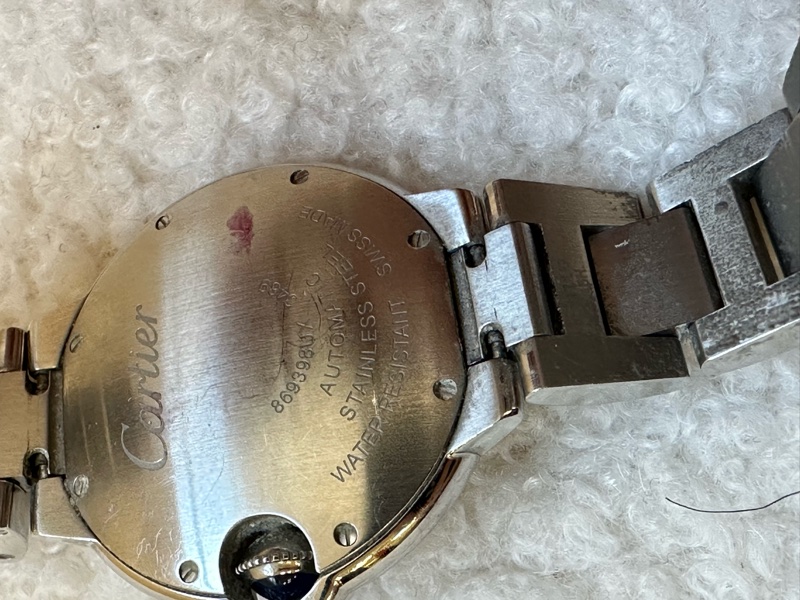 卡地亞/Cartier 藍氣球 33mm 白盤 鋼帶 自動機械錶 二手-22