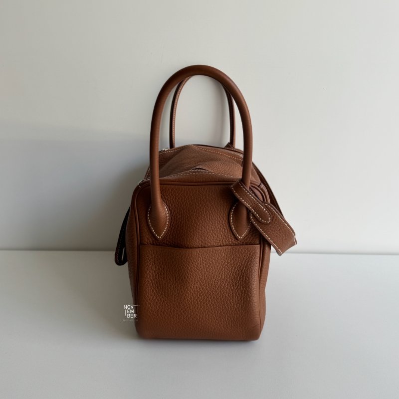 98新🤎 Hermès 愛馬仕 Lindy 26 金棕銀釦-2