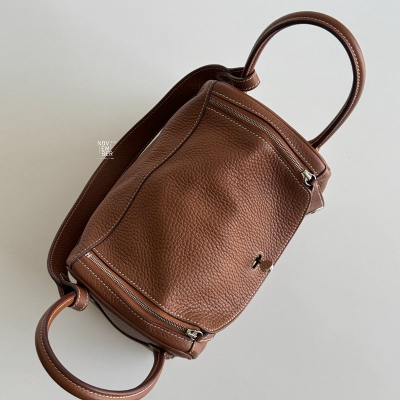 98新🤎 Hermès 愛馬仕 Lindy 26 金棕銀釦-3