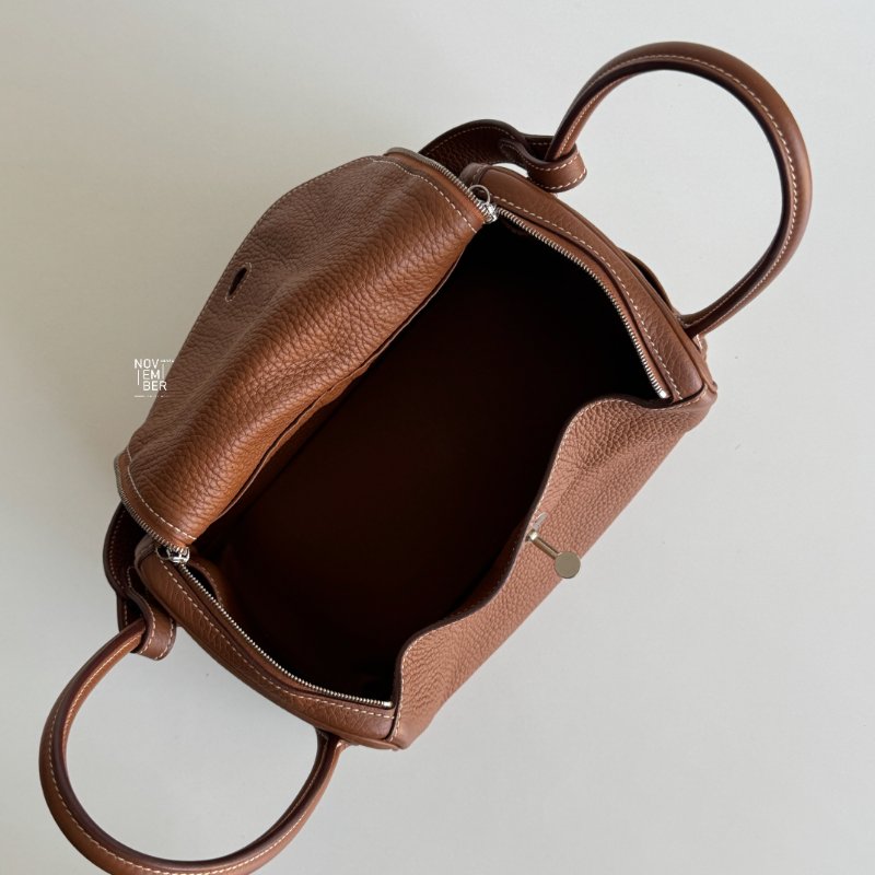 98新🤎 Hermès 愛馬仕 Lindy 26 金棕銀釦-4