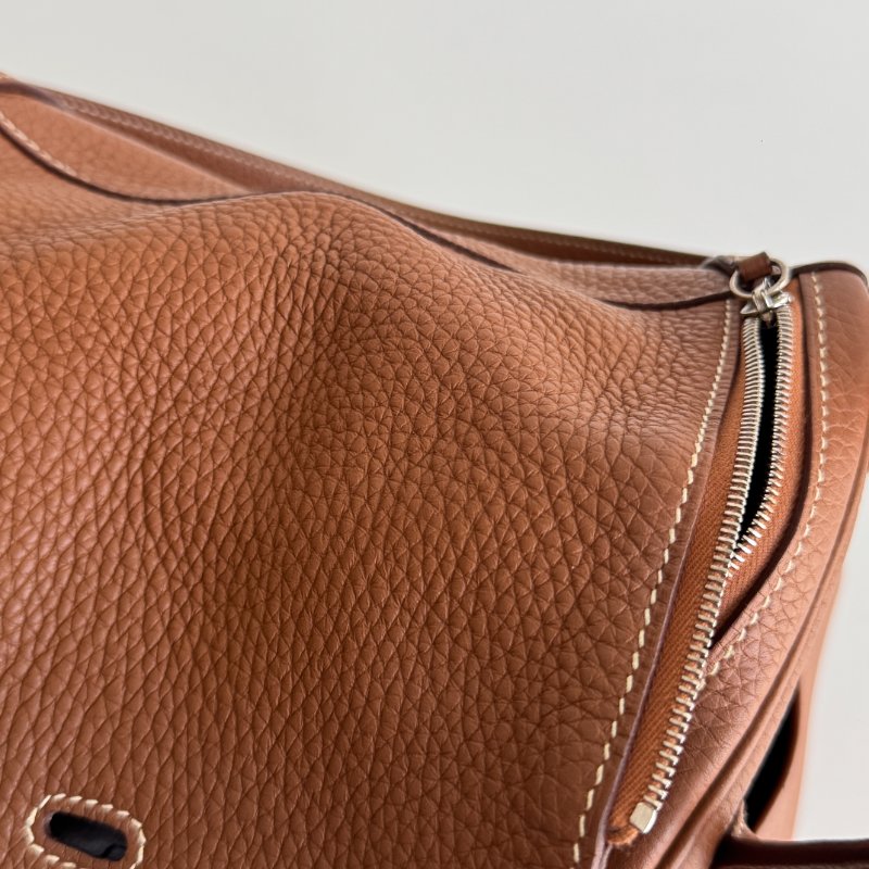 98新🤎 Hermès 愛馬仕 Lindy 26 金棕銀釦-8