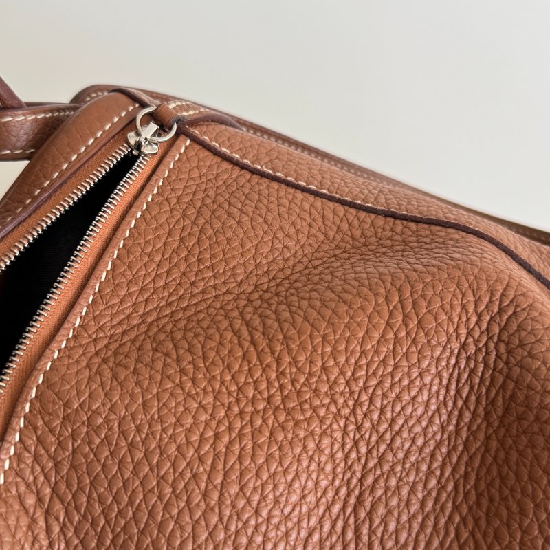 98新🤎 Hermès 愛馬仕 Lindy 26 金棕銀釦-9