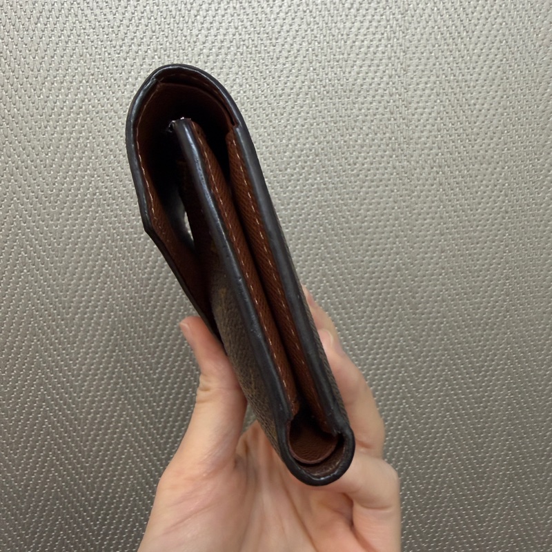 LV 原花內咖啡三折Victorine短夾M62472-2