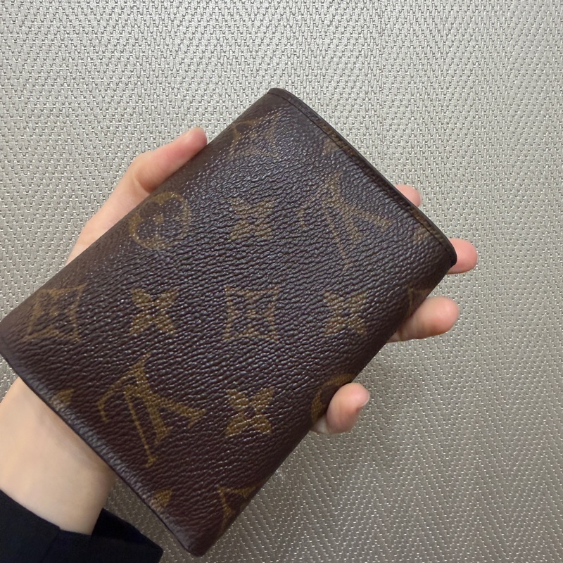 LV 原花內咖啡三折Victorine短夾M62472-5