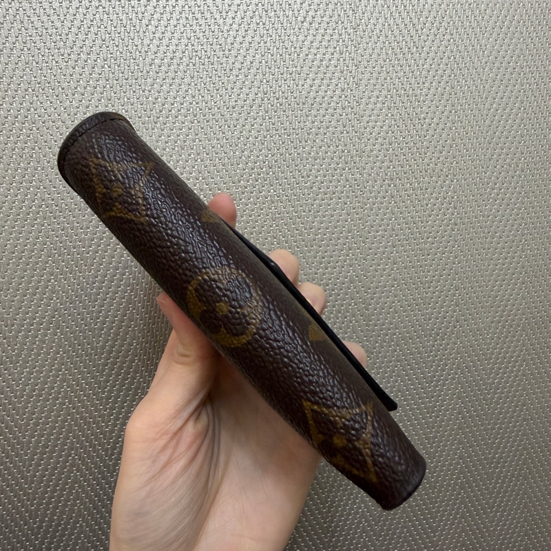 LV 原花內咖啡三折Victorine短夾M62472-6