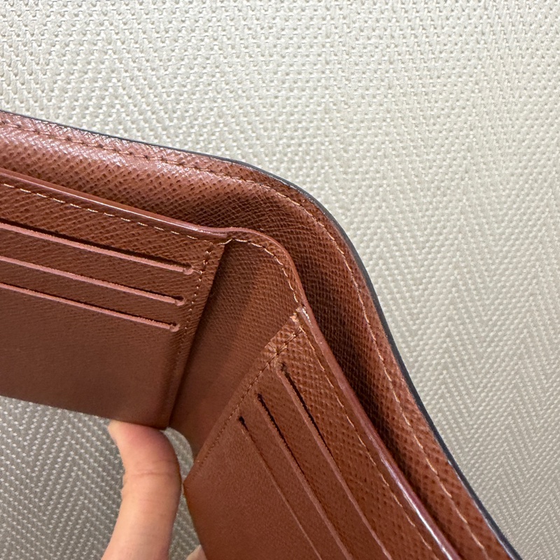 LV 原花內咖啡三折Victorine短夾M62472-12