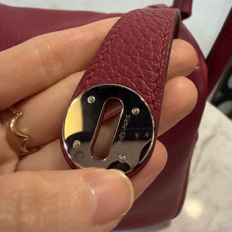 Hermes B5寶石紅TC皮銀釦Lindy 30-1