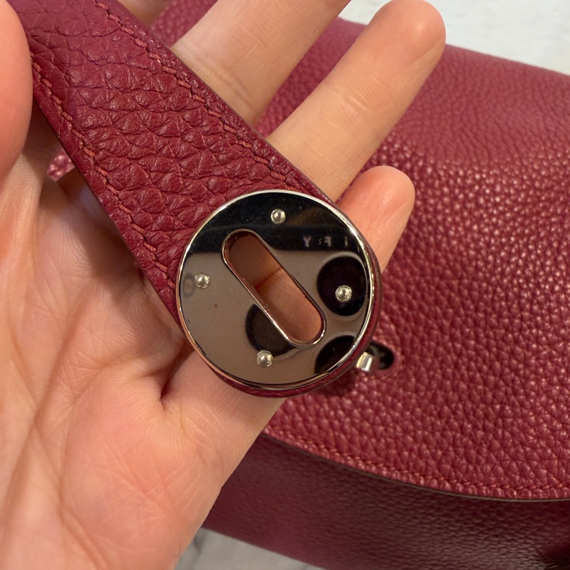 Hermes B5寶石紅TC皮銀釦Lindy 30-3