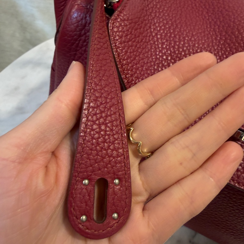 Hermes B5寶石紅TC皮銀釦Lindy 30-4