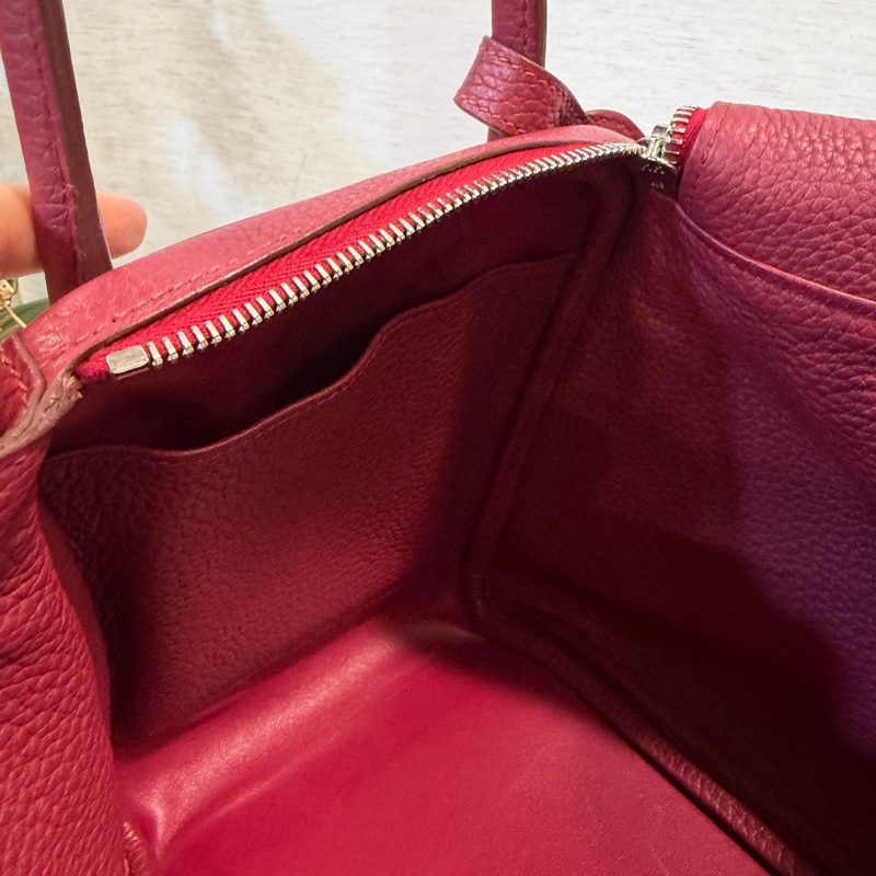 Hermes B5寶石紅TC皮銀釦Lindy 30-17