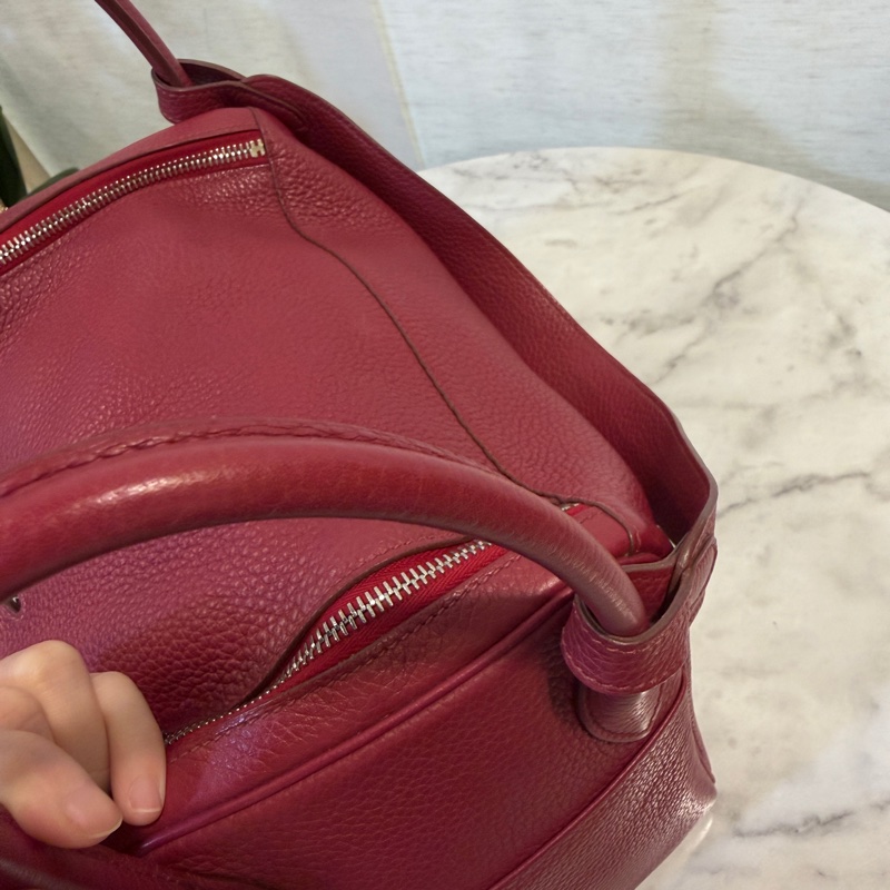 Hermes B5寶石紅TC皮銀釦Lindy 30-22