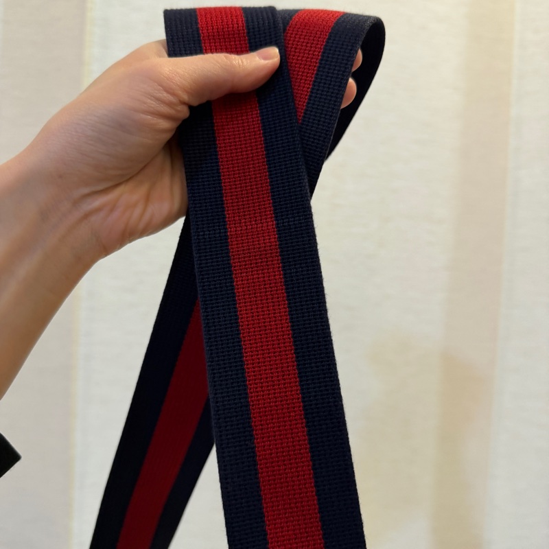 Gucci 黑灰PVC黑牛皮下蓋磁吸斜背郵差包-14