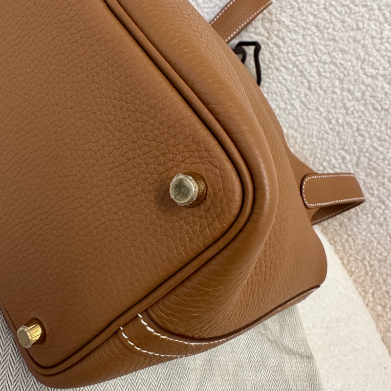 Hermes 愛馬仕 picotin 菜籃子18 金棕金扣 TC皮 K刻-3