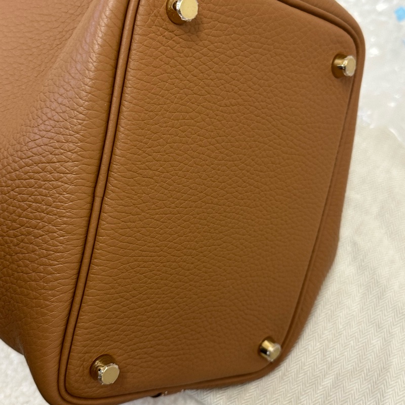 Hermes 愛馬仕 picotin 菜籃子18 金棕金扣 TC皮 K刻-6