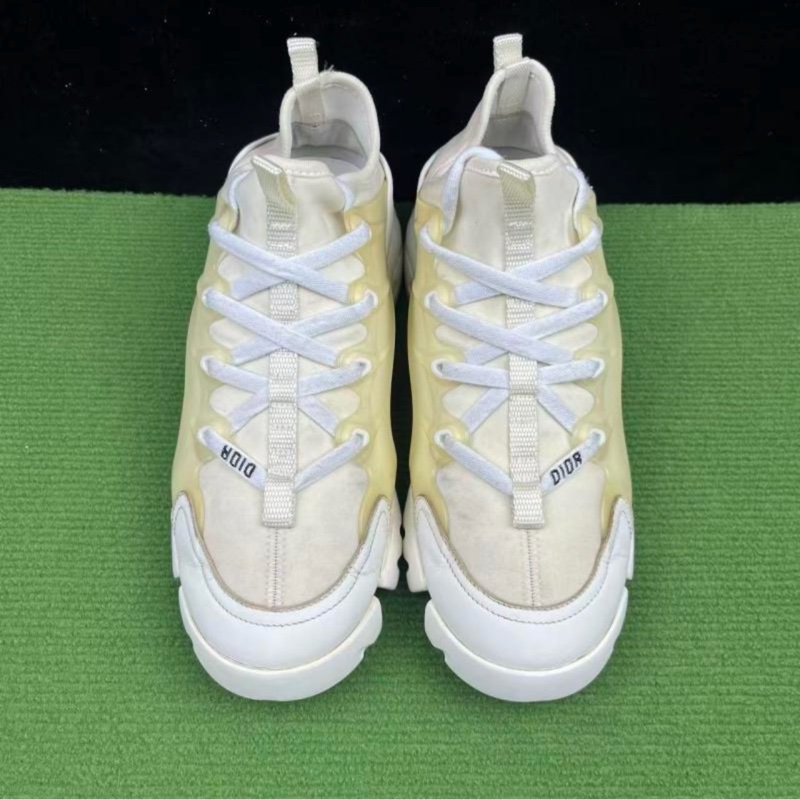 DIOR迪奥 D-Connect 簡約舒適 低幫 生活休閒鞋 女款 白色-0