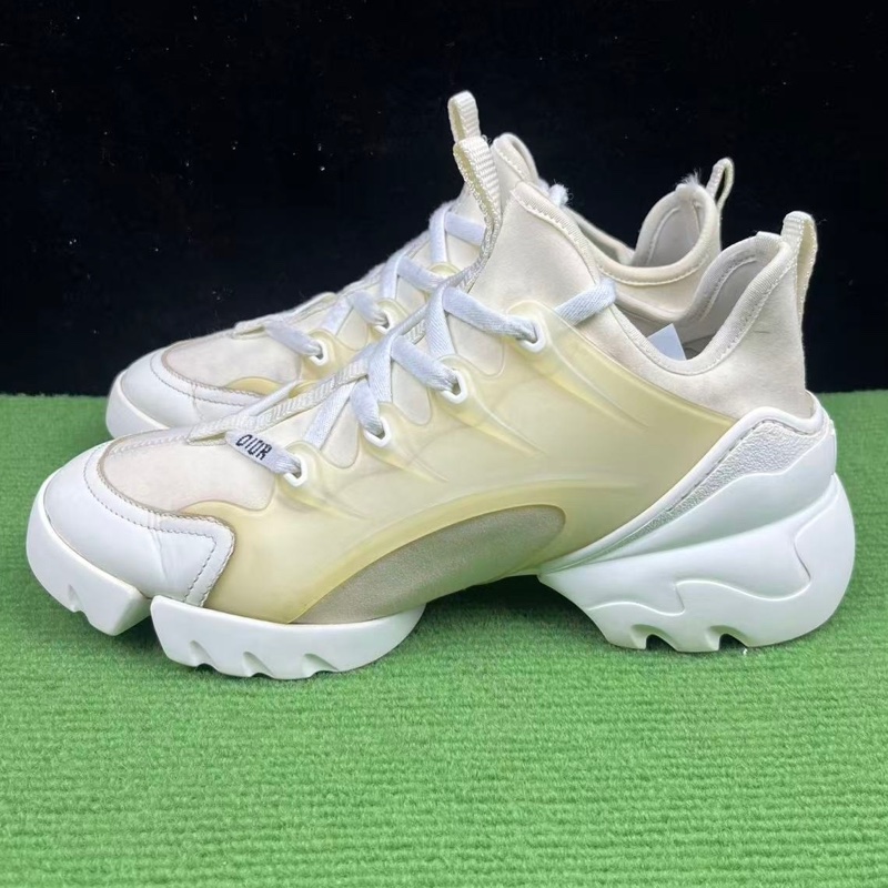 DIOR迪奥 D-Connect 簡約舒適 低幫 生活休閒鞋 女款 白色-3