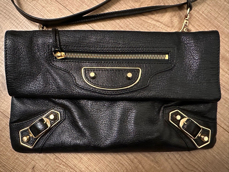 黑色巴黎世家Balenciaga手拿肩背包-2