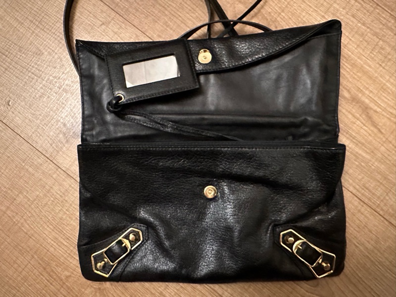 黑色巴黎世家Balenciaga手拿肩背包-6