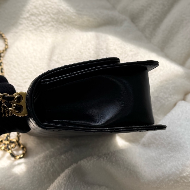 Chanel 雙金珠雙金球黑色可調節鏈條包22cm ✨最新晶片款-2