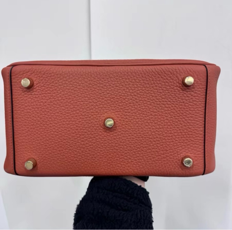 Hermes 爱马仕 lindy26 南瓜色金扣 6C金扣 TC皮 B刻-6