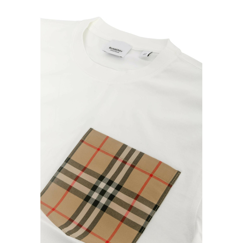 Check Pocket Cotton T恤-1