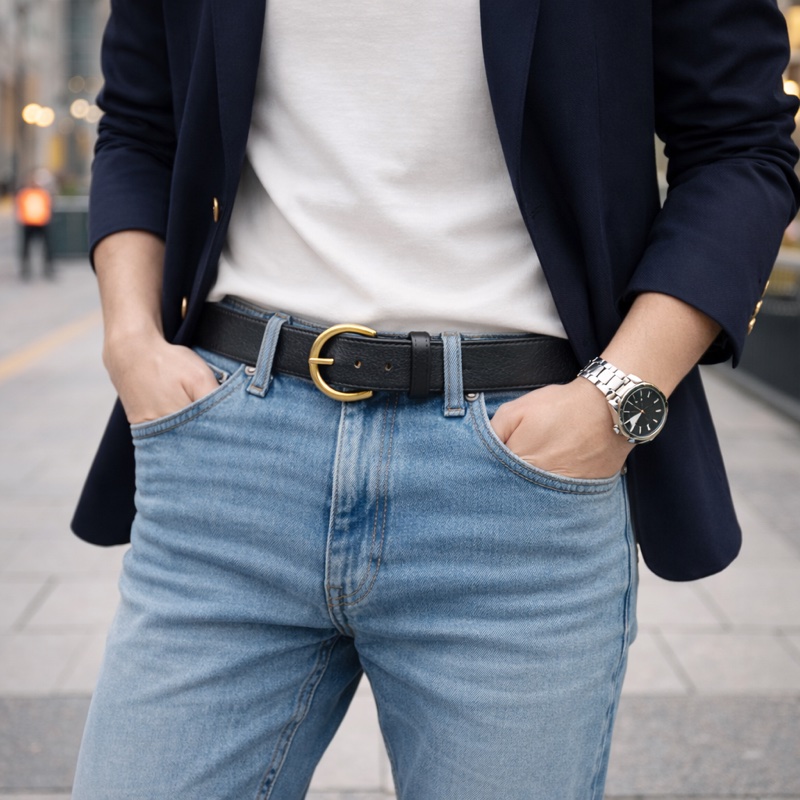 914intheair精品代購『全新閒置』Gucci古馳仿舊金屬扣環小牛皮腰帶/皮帶(黑573325-DJ20T-1000)-1