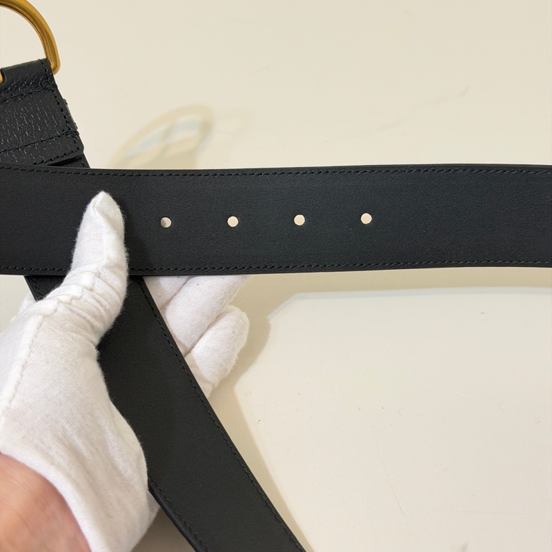 914intheair精品代購『全新閒置』Gucci古馳仿舊金屬扣環小牛皮腰帶/皮帶(黑573325-DJ20T-1000)-11