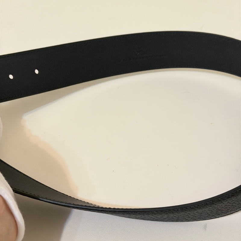 914intheair精品代購『全新閒置』Gucci古馳仿舊金屬扣環小牛皮腰帶/皮帶(黑573325-DJ20T-1000)-12