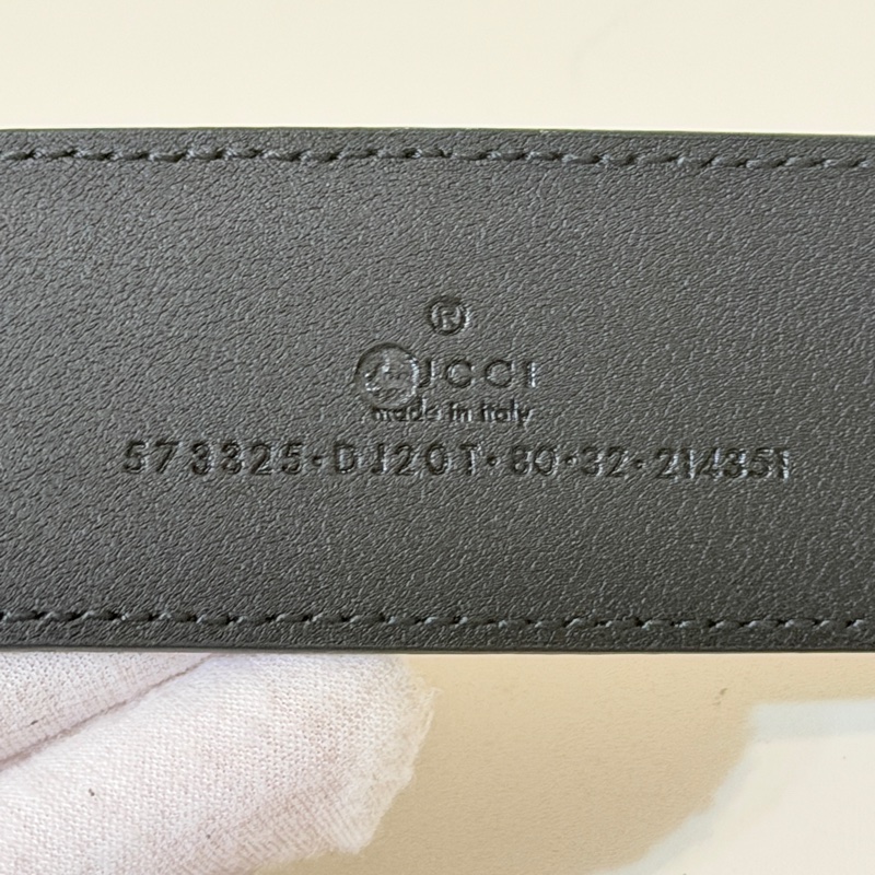 914intheair精品代購『全新閒置』Gucci古馳仿舊金屬扣環小牛皮腰帶/皮帶(黑573325-DJ20T-1000)-15