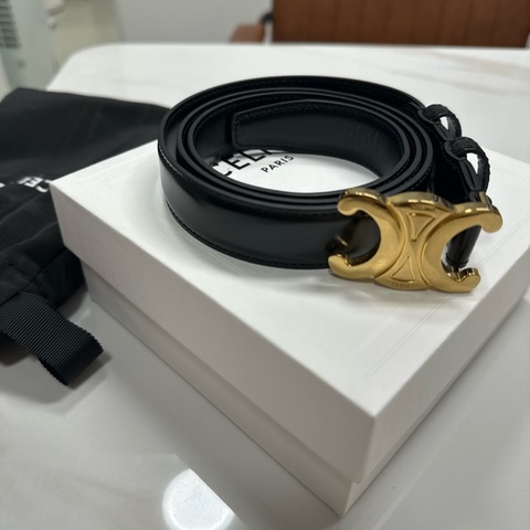 Celine 凱旋門皮帶  中號25mm 長度90公分