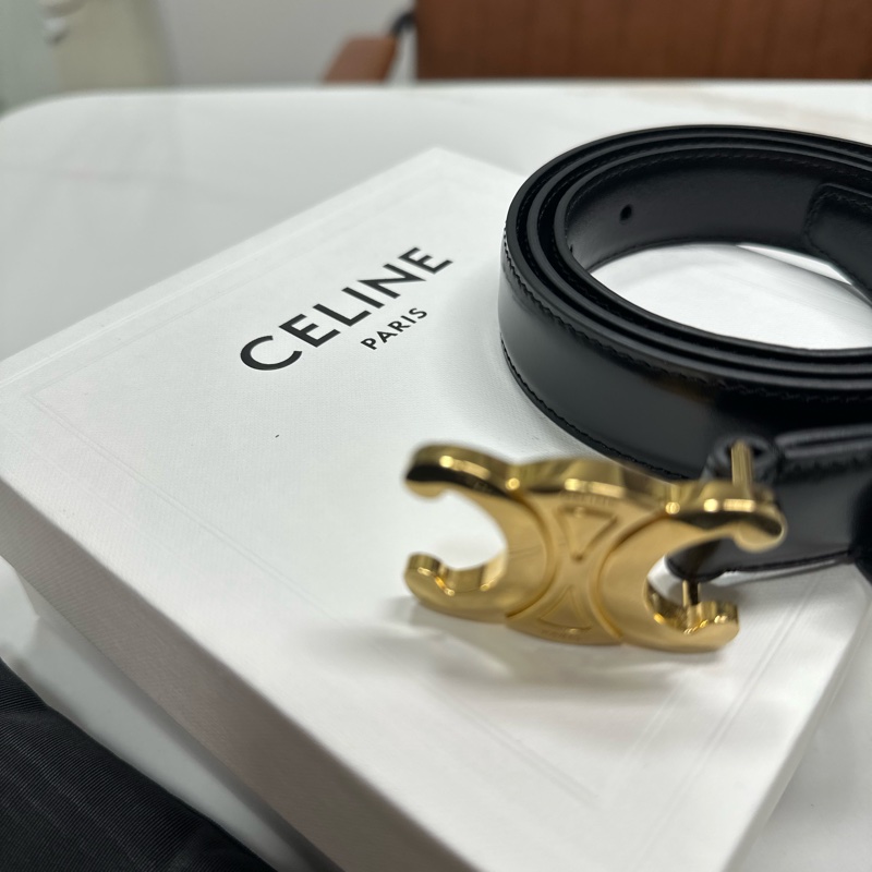 Celine 凱旋門皮帶  中號25mm 長度90公分-3